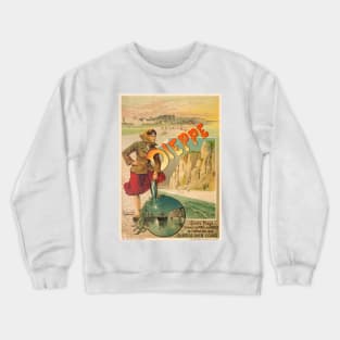 Dieppe France Vintage Travel Poster 1900 Crewneck Sweatshirt